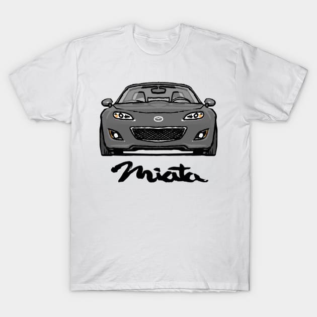 Mazda Mx5 Miata NC2 Grey T-Shirt by Woreth